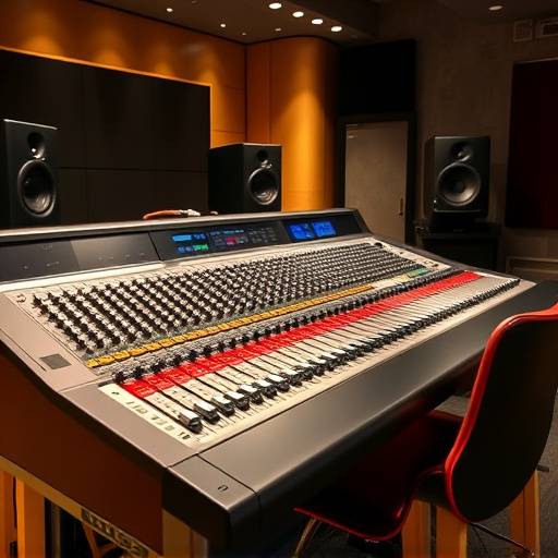 Console de mixage SSL AWS 948 dans le studio principal d'Étoile Sonore